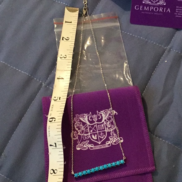 NWT Gemporia Natural Cabochon Natural Robbins Egg Turquoise Necklace - Picture 7 of 15